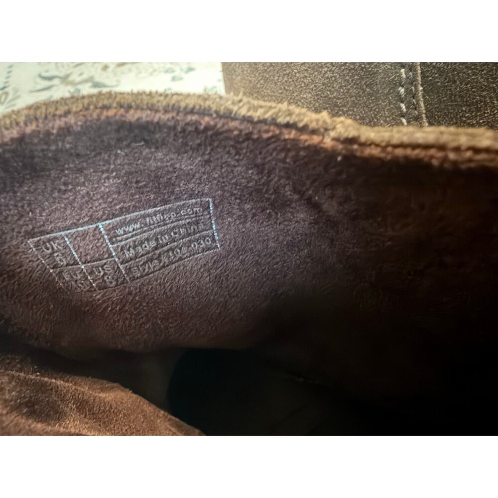 FitFlop Superboot Suede Mid Calf Boots Brown Women's Size 8 Microwobbleboard - Picture 5 of 7